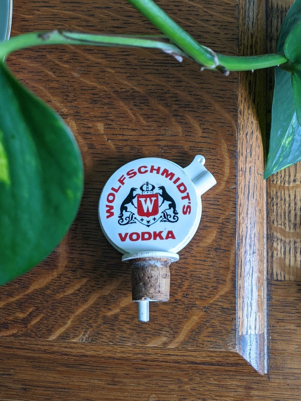 Vintage Wolfschmidts Vodka Drink Pourer Bar Advertising